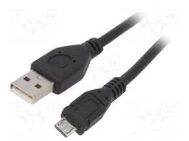 GEMBIRD Câble USB 2.0 Cablexpert USB A vers USB B micro, 1m, doré