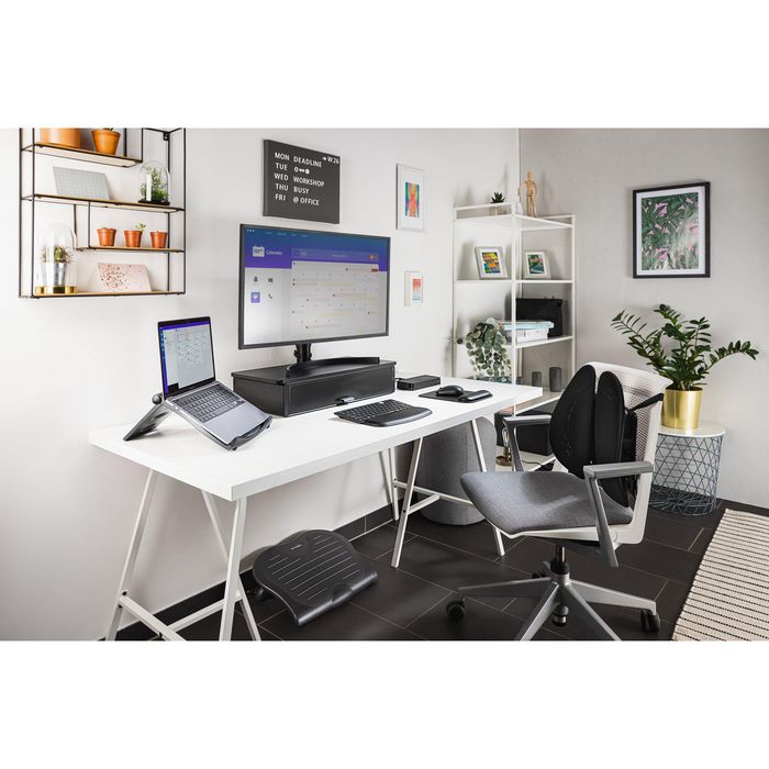 Kensington SoleSaver Repose-pieds ergonomique avec 3 angles réglables (10°/15°/20°), plateau antidérapant 45x35 cm pour améliorer la posture et le confort