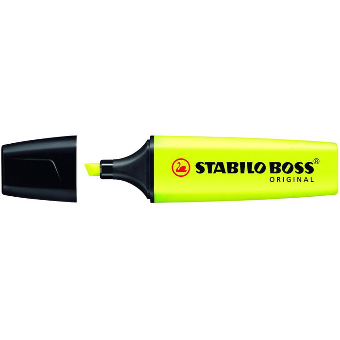 STABILO - Boss Original - Surligneur - Jaune - Réf. 70/24 (0002 70 24) - Feutre fluo