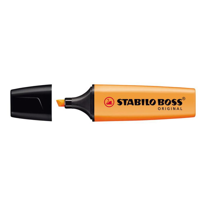 Stabilo Boss Original Textmarker surligneur fluo orange, reference 0004 70 54 (70/54) - marqueur a encre non toxique