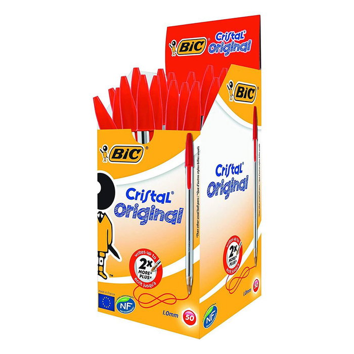 Crayon Bic Cristal Original Rouge 0,32 mm (50 Unités)