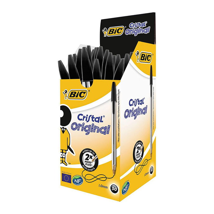 Bic Crayon Cristal Original Noir 0,32 mm (50 Unités) đem vos collègues à l'envie !