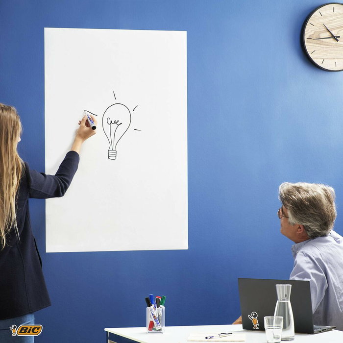 Tableau blanc Bic 870492 Adhésif 2 x 1 m Tableau blanc Bic 870492 Adhésif 2 x 1 m