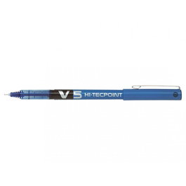 Pilot Stylo à encre liquide V5 Bleu, référence BX-V5-L (BXV5L), 0.5 mm, à pointe fine et réservoir visible
