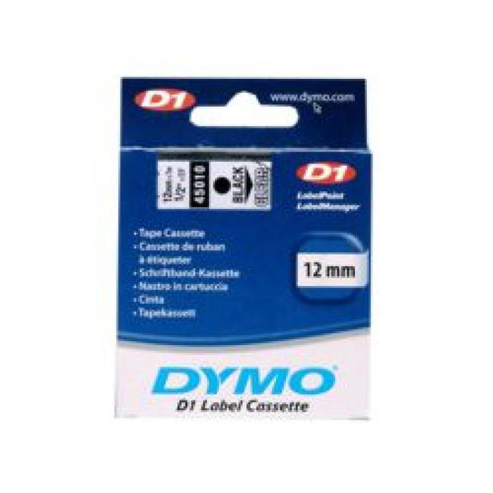 Dymo 45010 S0720500 Ruban D1 noir sur transparent Polyester étanche pour LabelManager 7m x 1.2cm