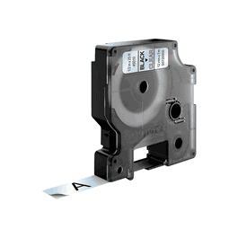 Dymo S0720500 - Ruban d'étiqueteuse, encre noire sur support transparent, référence 45010