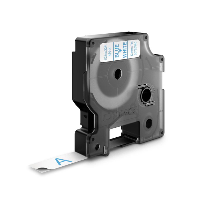 Dymo Ruban d'étiquetage D1 12 mm x 7 m Bleu sur Blanc, S0720540 Dymo Ruban d'étiquetage D1 12 mm x 7 m Bleu sur Blanc, S0720540