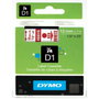 Dymo Ruban d'étiquetage D1 12 mm x 7 m Rouge sur Blanc (S0720550) inevitable