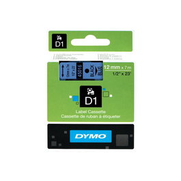 Dymo Ruban d'étiquetage 45016 Bleu Noir (S0720560) - Ruban pour étiqueteuse DYMO