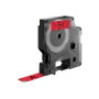 Dymo S0720570 Ruban Étiquette D1 Rouge sur Noir pour LabelManager, Bande Adhésive Plastique PVC