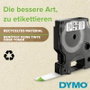 Dymo S0720570 Ruban Étiquette D1 Rouge sur Noir pour LabelManager, Bande Adhésive Plastique PVC