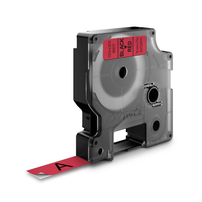 Dymo Ruban d'étiquetage D1 12 mm x 7 m Noir sur Rouge