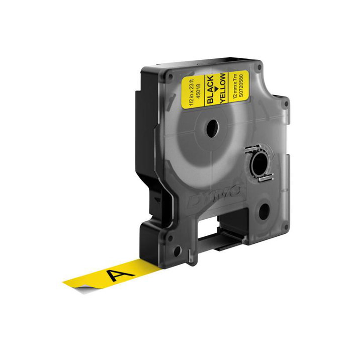 Dymo S0720580 Ruban d'étiquettes D1 jaune et noir, 12mm x 7m pour LabelManager
