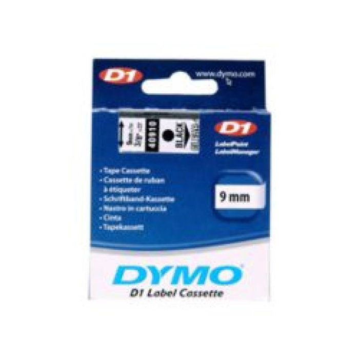 Dymo S0720670 Ruban Étiquettes D1 9mm x 7m Transparent Texte Noir Polyester pour LabelManager LabelWriter 450 DUO