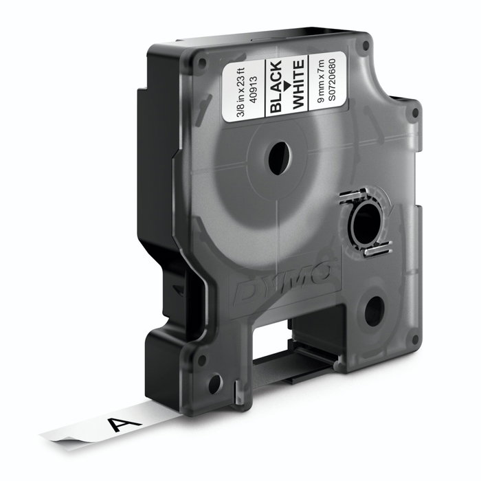 Dymo D1 Ruban d'étiquetage 9 mm x 7 m Noir sur Blanc
