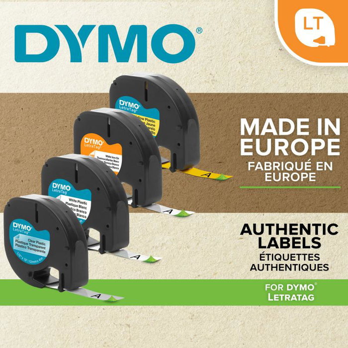 Dymo S0721510 - Ruban d'étiquetage blanc 91200 pour étiqueteuse DYMO
