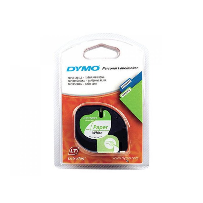 Dymo S0721510 - Ruban d'étiquetage blanc 91200 pour étiqueteuse DYMO