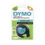Dymo LetraTAG Ruban d'étiquetage Plastique Vert avec Texte Noir 12 mm x 4 m