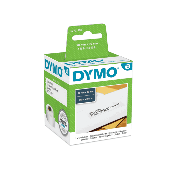 Dymo LabelWriter Étiquettes d'adresse 99010, 28 x 89 mm, 260 étiquettes