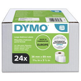 Dymo Label 13187 / S0722390 Blanc, lot de 24 packs
