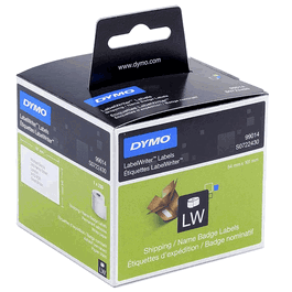 Dymo Étiquette 99014 / S0722430 Blanche pour imprimante d'étiquettes