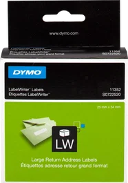 Dymo Étiquettes adresse 11352 54x25mm Blanc pour LabelWriter