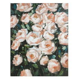 Cadre Huile Roses Bois de pin