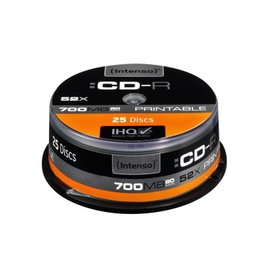 Intenso 1801124 CD-R Vierges 700MB 52x Printable Tarrina 25 Unités