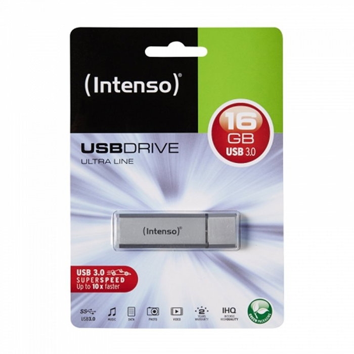 Intenso Ultra Line 16GB Clé USB 3.2 Aluminium Argent (3531470) Intenso Ultra Line 16GB Clé USB 3.2 Aluminium Argent (3531470)