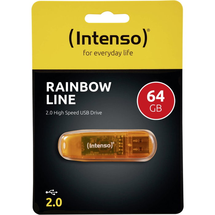 Intenso Rainbow Line 64GB Orange Transparent