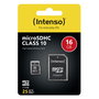 Intenso 3413470 Carte Mémoire MicroSD 16 Go Classe 10 avec Adaptateur