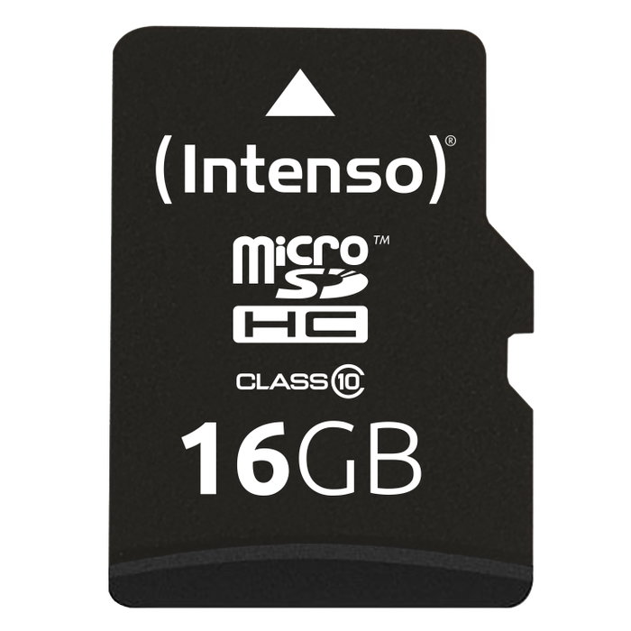 Intenso 3413470 Carte Mémoire MicroSD 16 Go Classe 10 avec Adaptateur Intenso 3413470 Carte Mémoire MicroSD 16 Go Classe 10 avec Adaptateur
