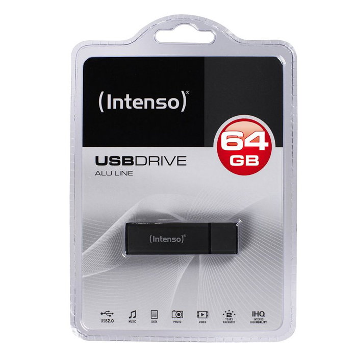 Intenso 3521491 Clé USB 2.0 Alu 64GB Antracite