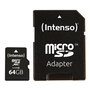 Intenso 3413490 Carte Mémoire Micro SD Classe 10 64 Go avec Adaptateur