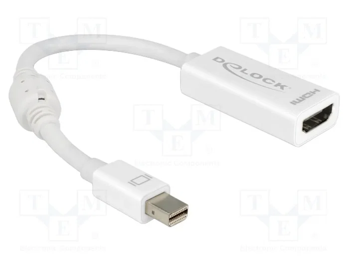 DELOCK Adaptateur mini DisplayPort vers HDMI, blanc DELOCK Adaptateur mini DisplayPort vers HDMI, blanc