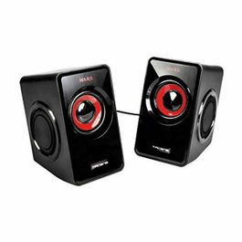 Mars Gaming MS1 Enceintes Gaming 2.0 Noir et Rouge