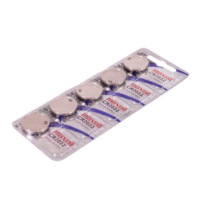 Maxell Blister de 5 piles bouton au lithium CR2032 Maxell Blister de 5 piles bouton au lithium CR2032