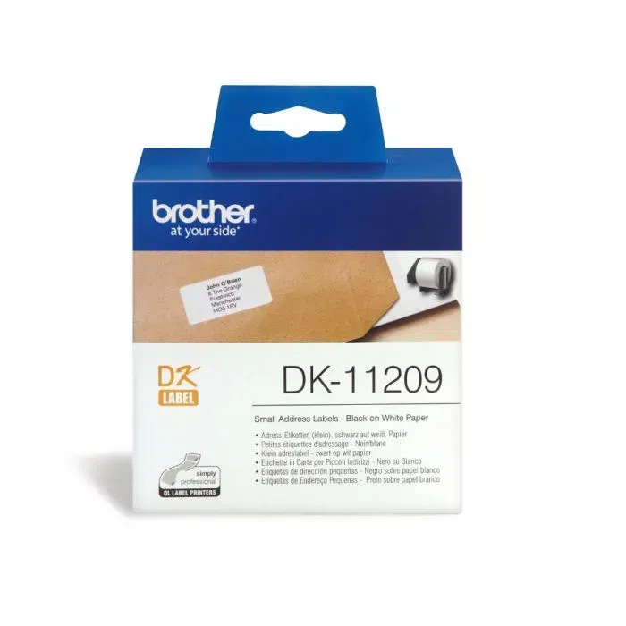 Brother DK-11209 Étiquettes adhésives P-Touch - Rouleau 29 x 62 mm - 800 étiquettes thermiques directes pour adresses et code-barres