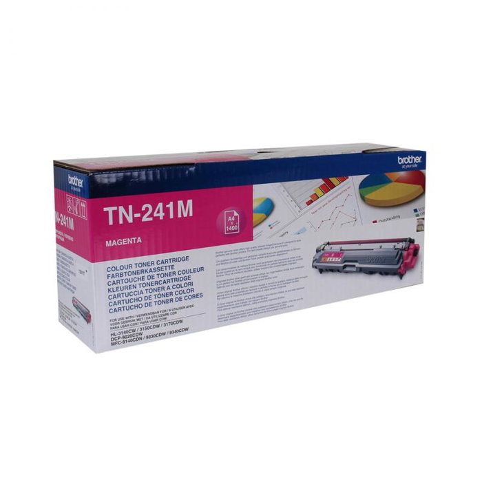 Brother TN241M - Cartouche d'encre couleur magenta TN-241 - Compatible imprimantes Brother
