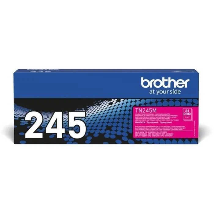 Brother TN-245 - Cartouche de toner laser Magenta - Haute capacité ~2200 pages - Compatible DCP-9020CDW, HL-3140CW, HL-3150CDW, HL-3170CDW, MFC-9140CDN, MFC-9330CDW, MFC-9340CDW
