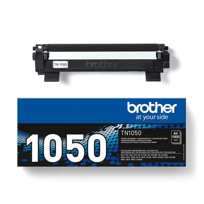 Brother Toner TN1050 Noir Cartouche de Toner Compatible - Rendement 1000 Pages - Pour Imprimantes DCP-1510, DCP-1512, DCP-1610W, HL-1110, HL-1112, HL-1210W, MFC-1810, MFC-1910W