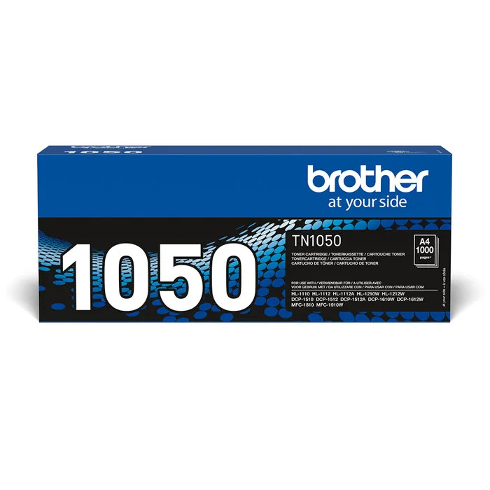 Brother Toner TN1050 Noir Cartouche de Toner Compatible - Rendement 1000 Pages - Pour Imprimantes DCP-1510, DCP-1512, DCP-1610W, HL-1110, HL-1112, HL-1210W, MFC-1810, MFC-1910W