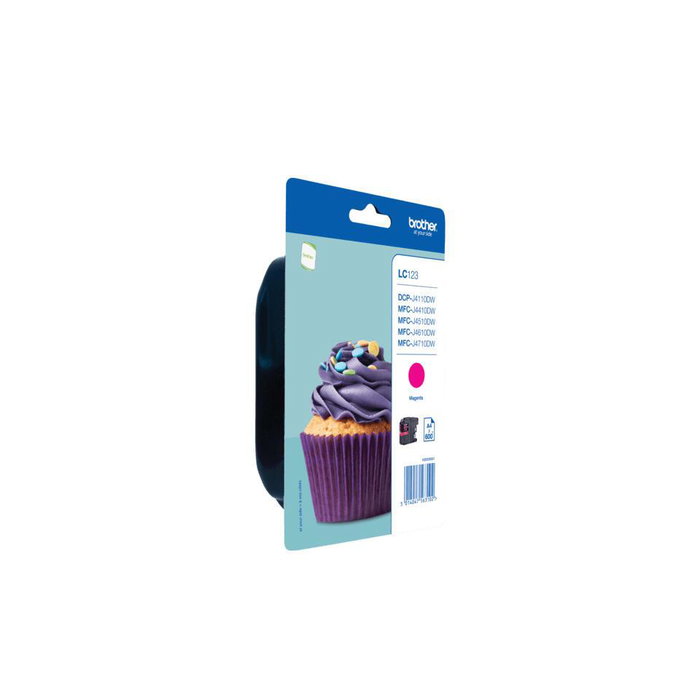 Brother Cartouche d'encre LC123MBP Magenta 600 pages Brother Cartouche d'encre LC123MBP Magenta 600 pages