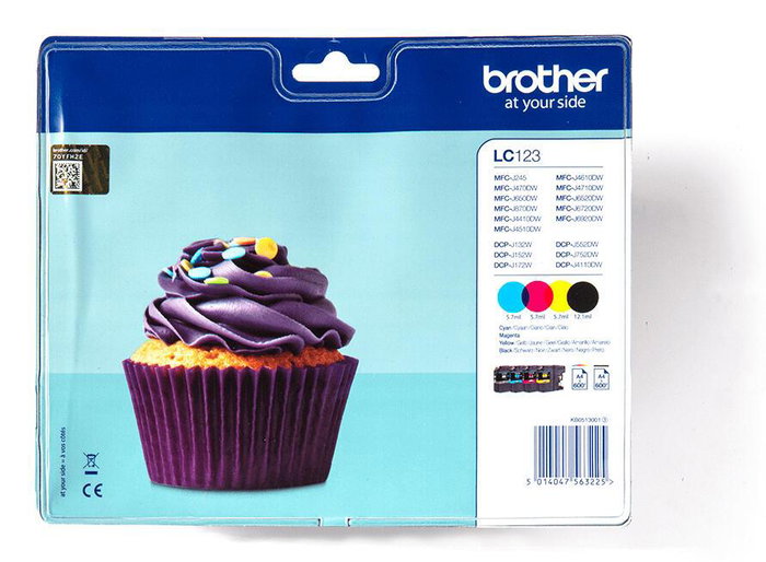 Brother LC123VALBP Value Pack de 4 Cartouches d'Encre (BK/C/M/Y) effort d'économie