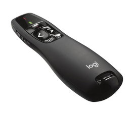 Logitech R400 Présentateur sans fil avec pointeur laser rouge, Noir