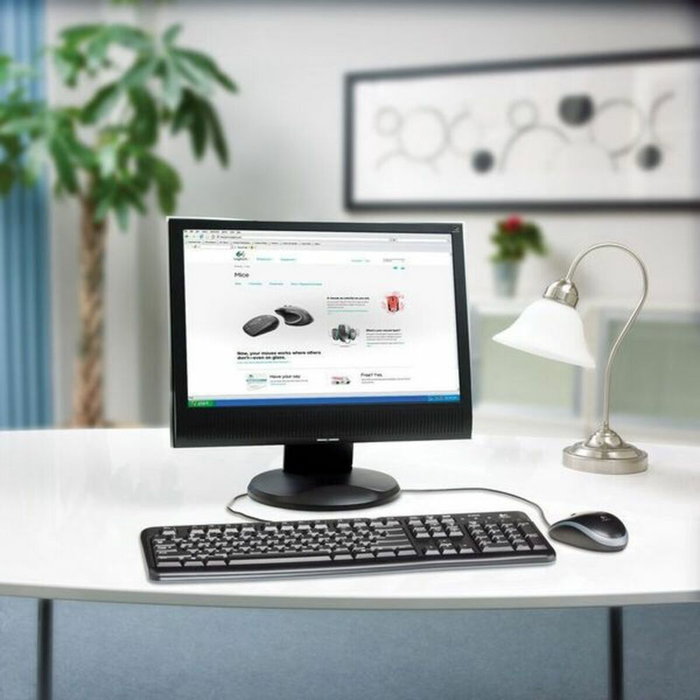 Logitech MK120 Combo Clavier et Souris Noir QWERTY Anglais