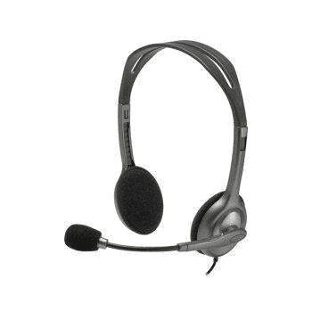 Logitech Headset H110 - Casque Stéréo avec Micro 3,5 mm - Gris/Gris foncé