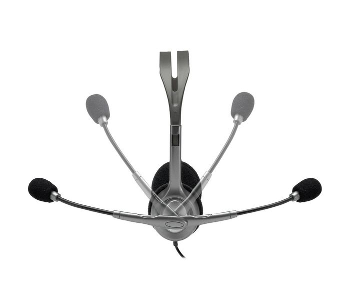 Logitech H111 Casque Stereo avec Microphone Rotatif Réducteur de Bruit - Bandeau Réglable - Connexion Jack 3,5mm 1,8m - 20-20000Hz