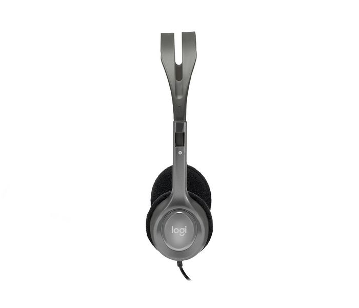 Logitech H111 Casque Stereo avec Microphone Rotatif Réducteur de Bruit - Bandeau Réglable - Connexion Jack 3,5mm 1,8m - 20-20000Hz