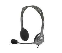 Logitech H111 Casque Stereo avec Microphone Rotatif Réducteur de Bruit - Bandeau Réglable - Connexion Jack 3,5mm 1,8m - 20-20000Hz
